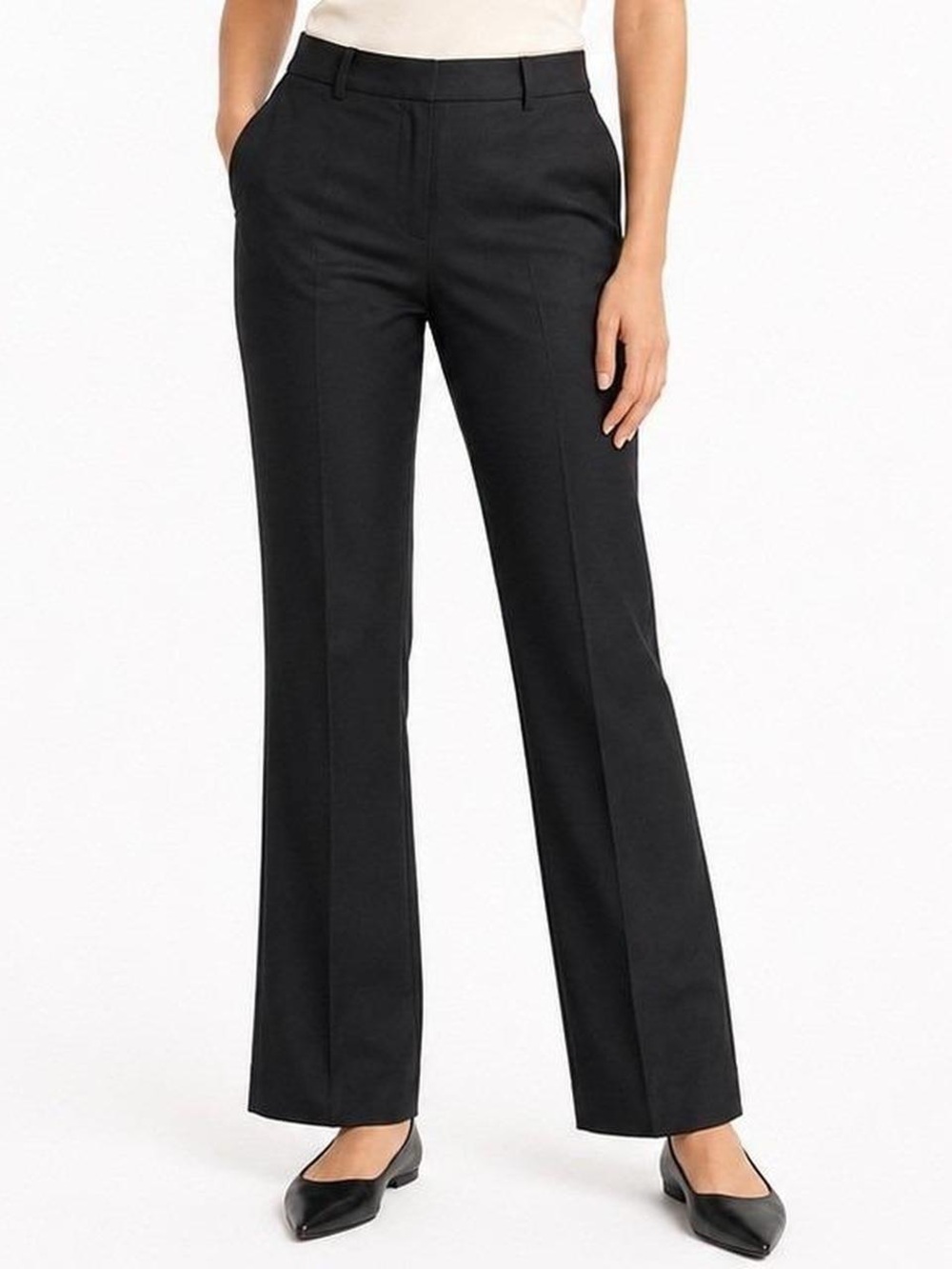 Talbots Heritage Wide Leg Black Women's Tailored Dress Pants